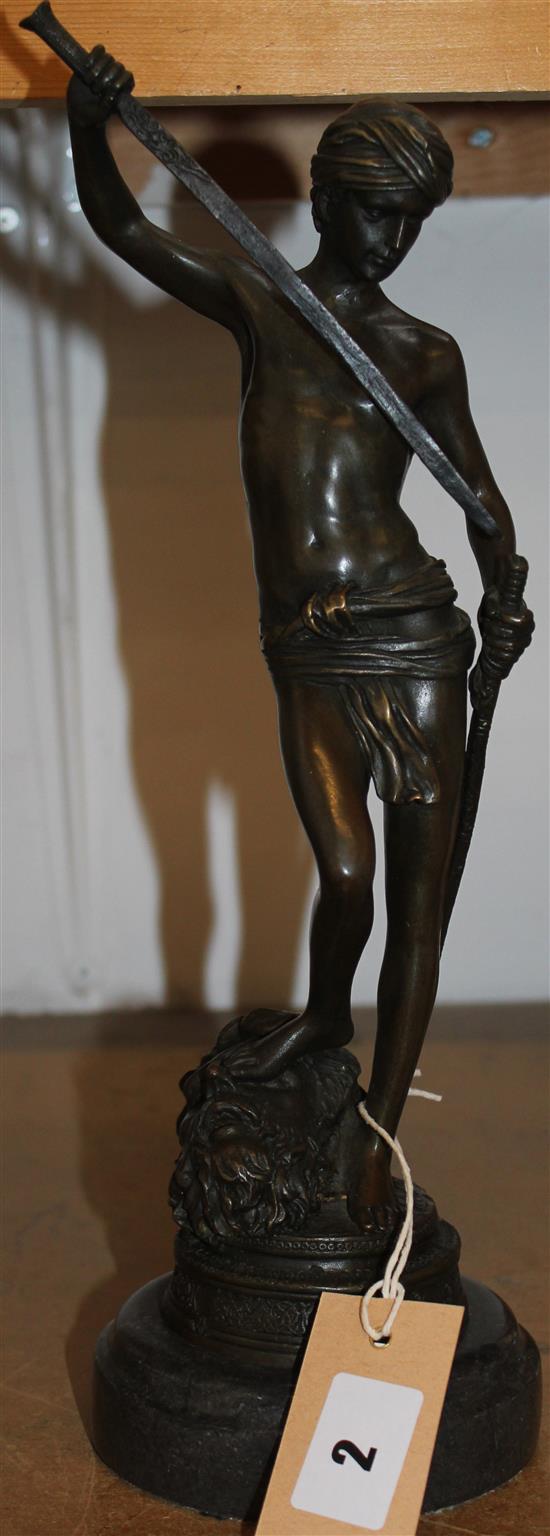 Bronze of boy with dagger